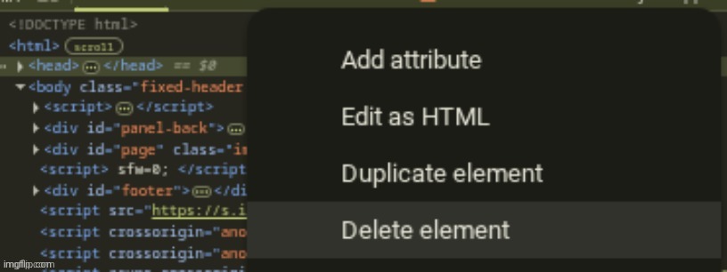 Head delete element | image tagged in head delete element | made w/ Imgflip meme maker