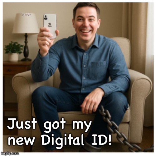 I didn’t realize it would be so Heavy.  Well, now it’s too late to turn back. | Marko; Just got my 
new Digital ID! | image tagged in memes,masked up shot up digital id,you weak lefty puppets make me sick,progressives leftists fjb voters kissmyass | made w/ Imgflip meme maker