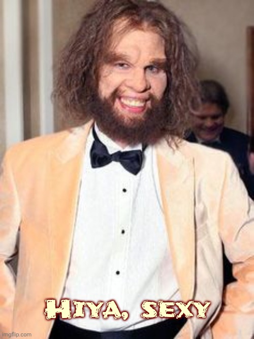 LINKED: MEN'S WAREHOUSE - "SO EASY A CAVE MAN CAN DO IT" | Hiya, sexy | image tagged in linked men's warehouse - so easy a cave man can do it | made w/ Imgflip meme maker