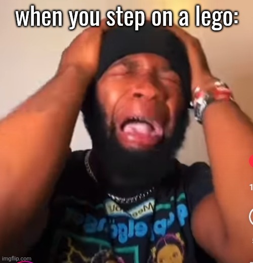Agony | when you step on a lego: | image tagged in agony | made w/ Imgflip meme maker