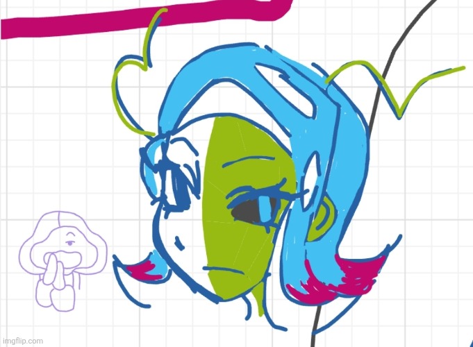 awesome 401 art o-ika made on the whiteboard (ignore my little doodle...) | made w/ Imgflip meme maker