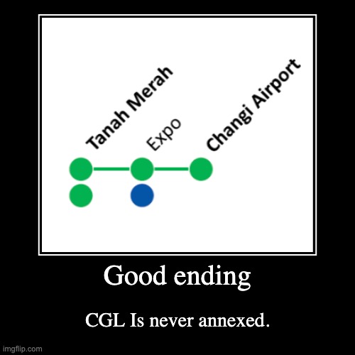 Good ending | CGL Is never annexed. | image tagged in funny,demotivationals | made w/ Imgflip demotivational maker