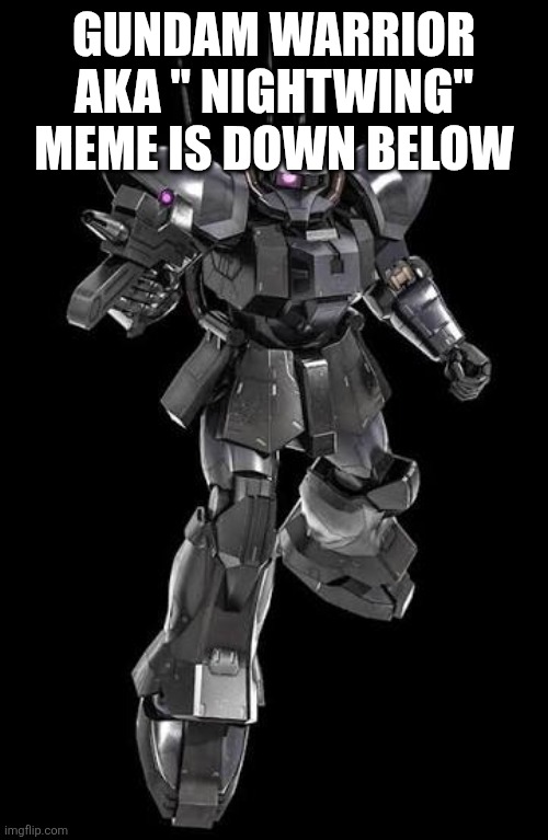 GUNDAM WARRIOR AKA " NIGHTWING" MEME IS DOWN BELOW | made w/ Imgflip meme maker