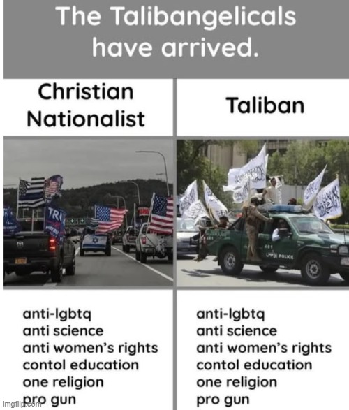 christian taliban | image tagged in christianity,taliban,donald trump | made w/ Imgflip meme maker