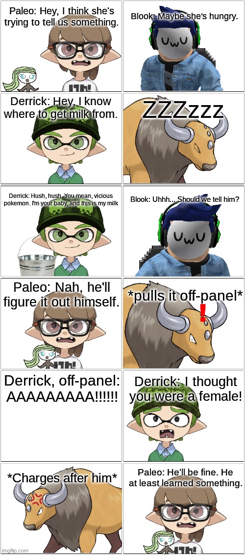 Not a female.mp3 | image tagged in comic,paleo,blook,derrick | made w/ Imgflip meme maker