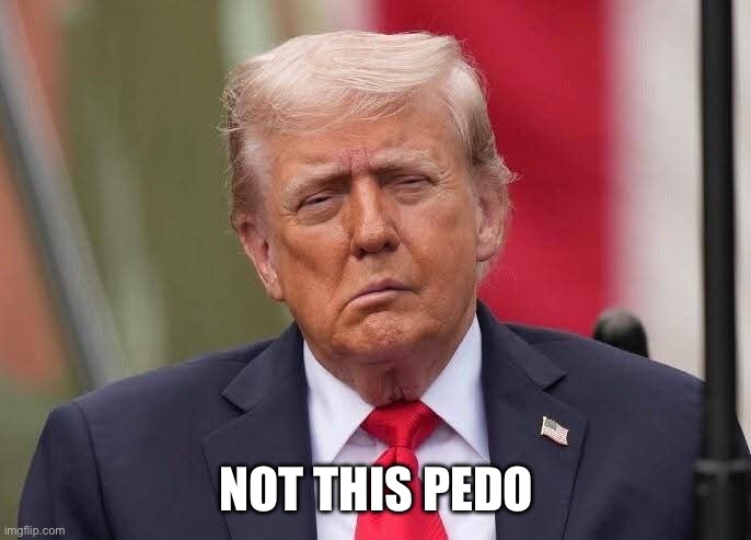 Donald Trump Stroke | NOT THIS PEDO | image tagged in donald trump stroke | made w/ Imgflip meme maker