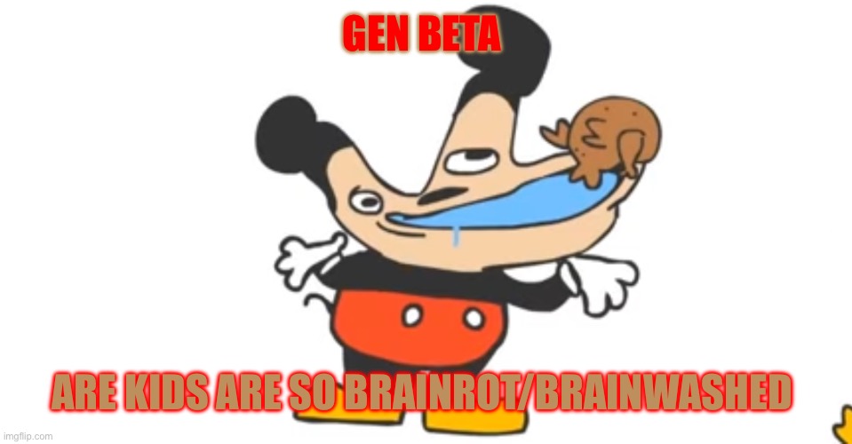 Kids now | GEN BETA; ARE KIDS ARE SO BRAINROT/BRAINWASHED | image tagged in brain cells | made w/ Imgflip meme maker