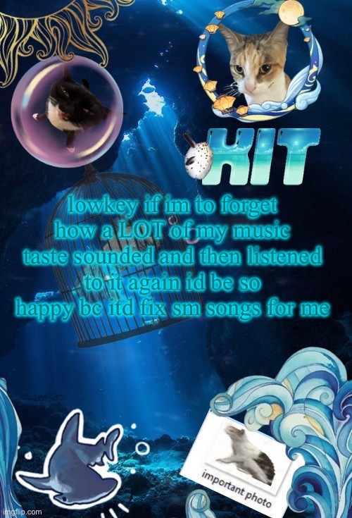 i associate at least one of them with pig (weird yes ik) | lowkey if im to forget how a LOT of my music taste sounded and then listened to it again id be so happy bc itd fix sm songs for me | image tagged in silly announcement template by asriel | made w/ Imgflip meme maker