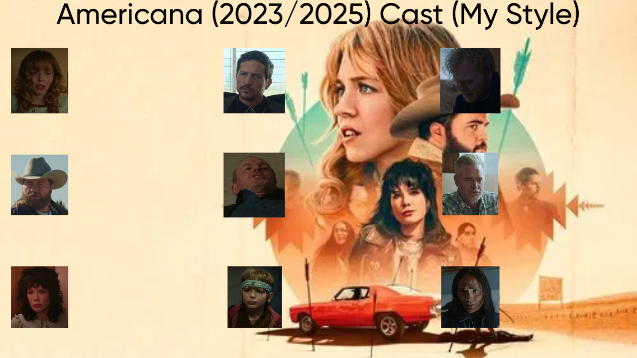 Americana (2023/2025) Cast (My Style) Blank Meme Template