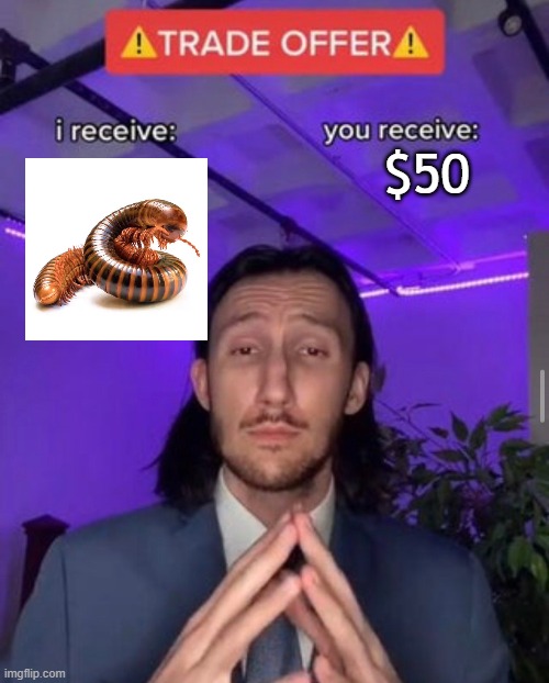 i want em | $50 | image tagged in i receive you receive,memes | made w/ Imgflip meme maker