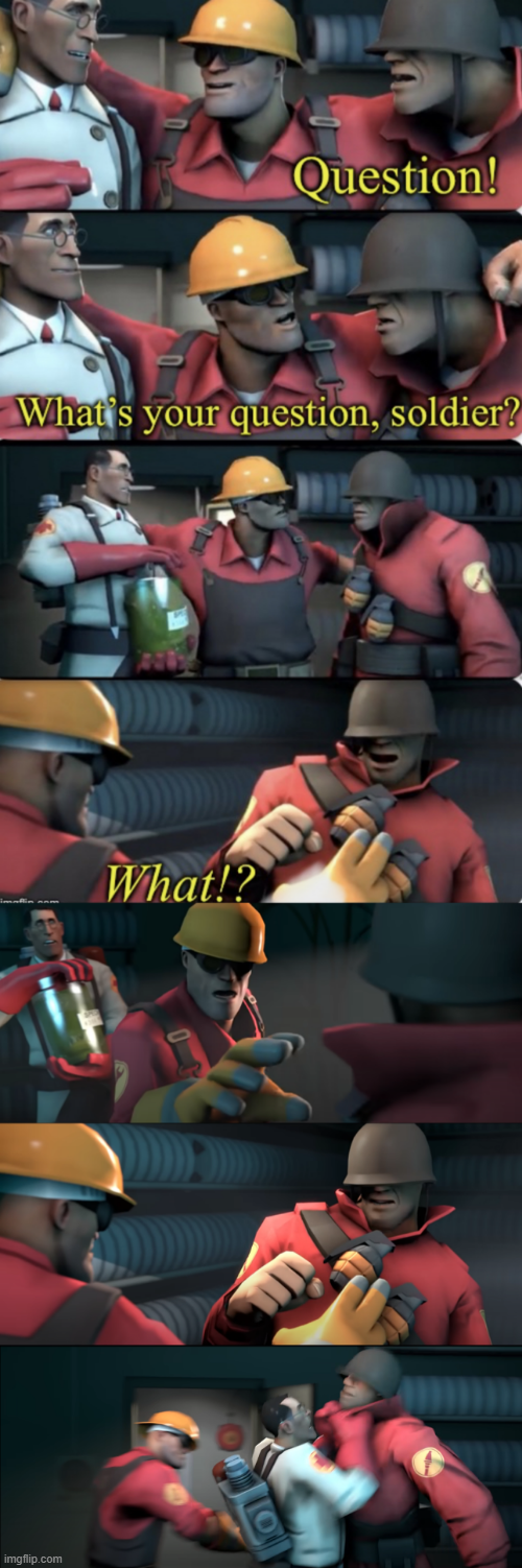 Soldier's Question Blank Meme Template