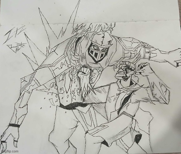 finished inking the last post. That's what, one out of the seven ocs of Sketchy I will be drawing. | made w/ Imgflip meme maker