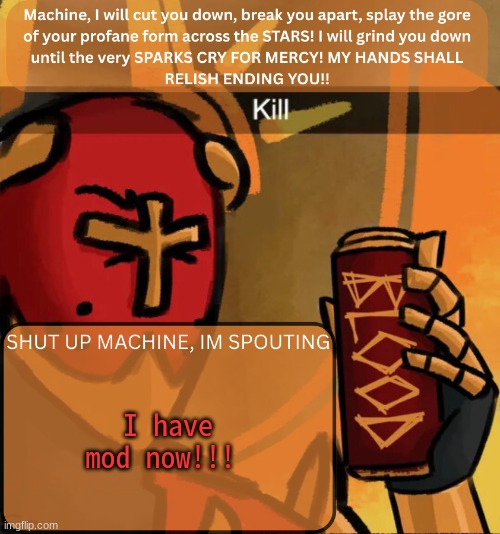 yippieee | I have mod now!!! | image tagged in gabriel announcement | made w/ Imgflip meme maker