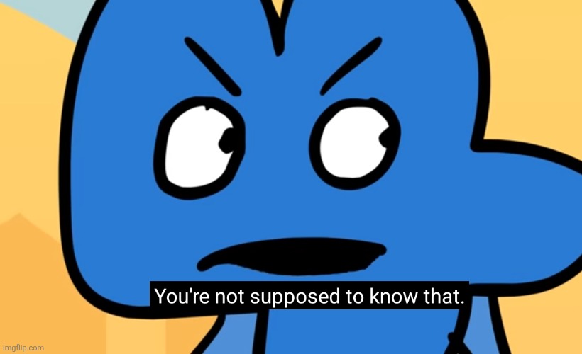 You're not supposed to know that Blank Meme Template