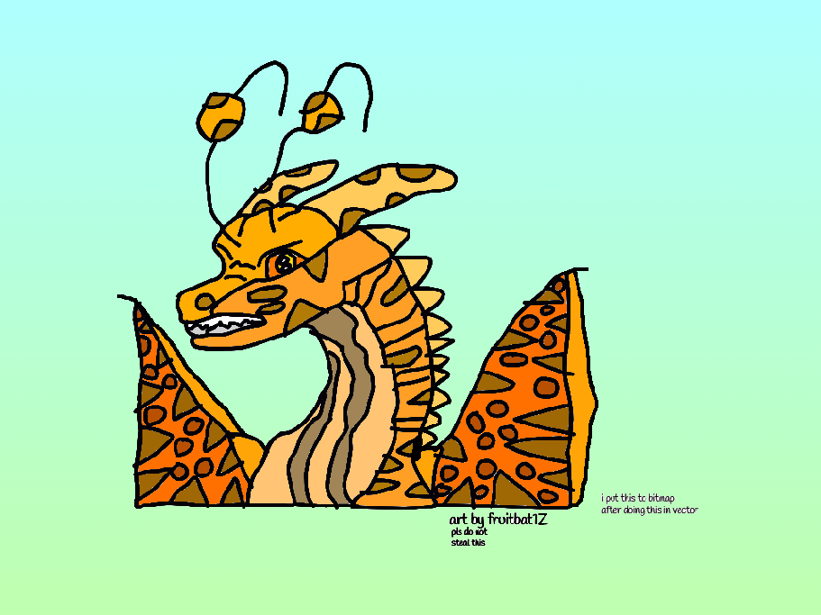Fruitbat1Z's drawing from scratch.mit.edu angry dragon Blank Meme Template