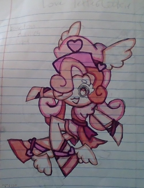 Yeah, i made a CRK oc again, i'll post more lol. This is Love Letter Cookie, based off on Hermes, kinda | made w/ Imgflip meme maker