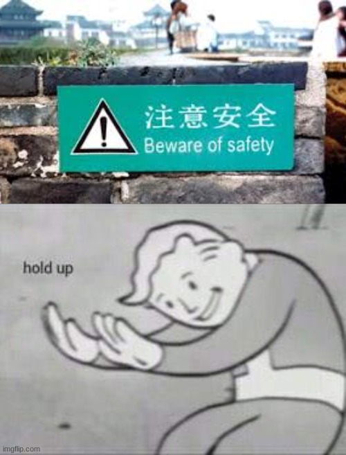 hold up | image tagged in fallout hold up,memes,funny,wait what | made w/ Imgflip meme maker