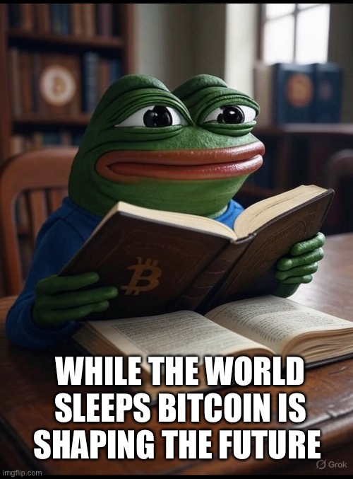 Bitcoin | WHILE THE WORLD SLEEPS BITCOIN IS SHAPING THE FUTURE | image tagged in memes | made w/ Imgflip meme maker