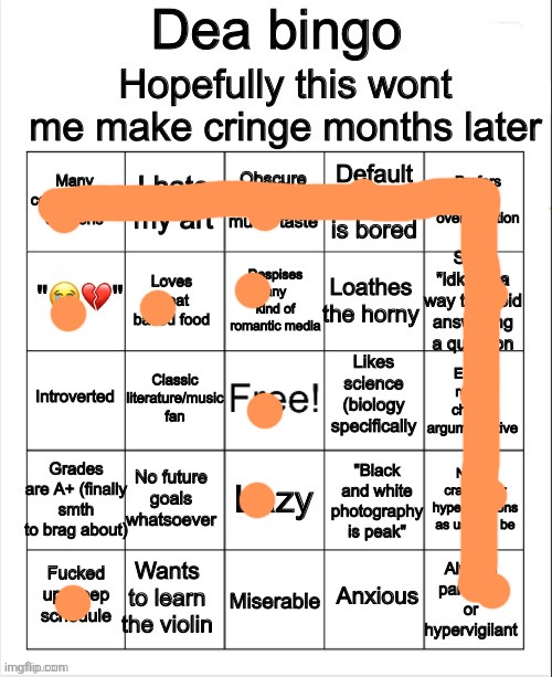 Dea bingo | image tagged in dea bingo | made w/ Imgflip meme maker