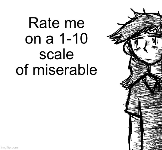 Thousand yard stare Dea | Rate me on a 1-10 scale of miserable | image tagged in thousand yard stare dea | made w/ Imgflip meme maker
