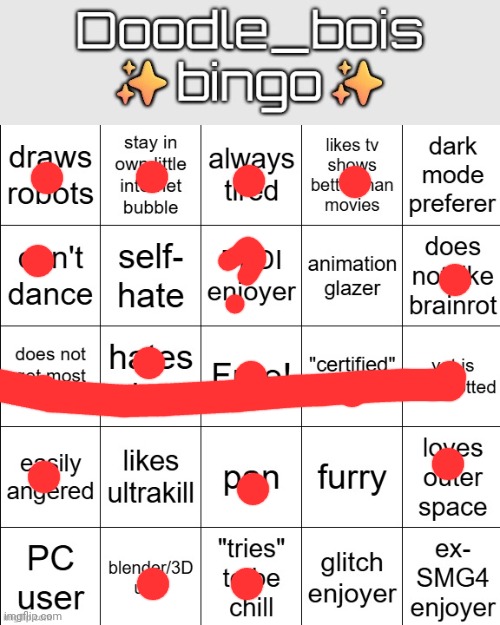 doodle_boi bingo | image tagged in doodle_boi bingo | made w/ Imgflip meme maker