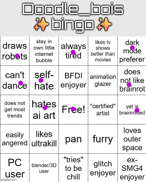 doodle_boi bingo | image tagged in doodle_boi bingo | made w/ Imgflip meme maker