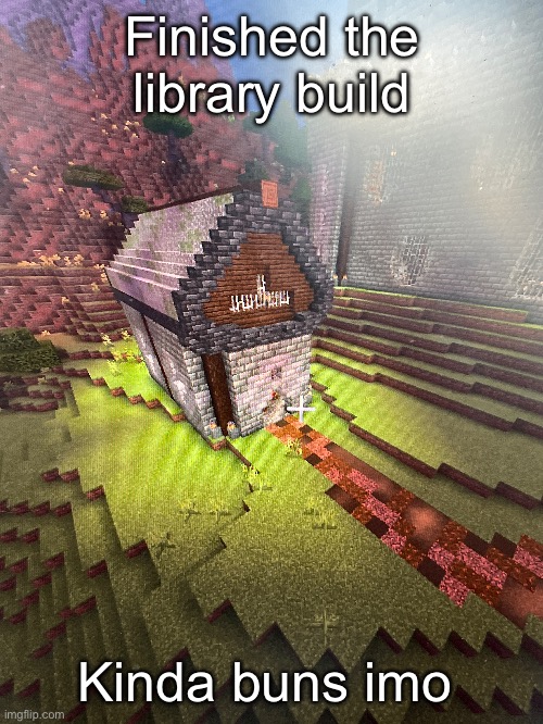 Finished the library build; Kinda buns imo | made w/ Imgflip meme maker