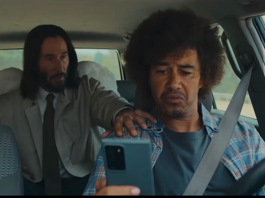 Keanu Reeves safe driving angel Blank Meme Template