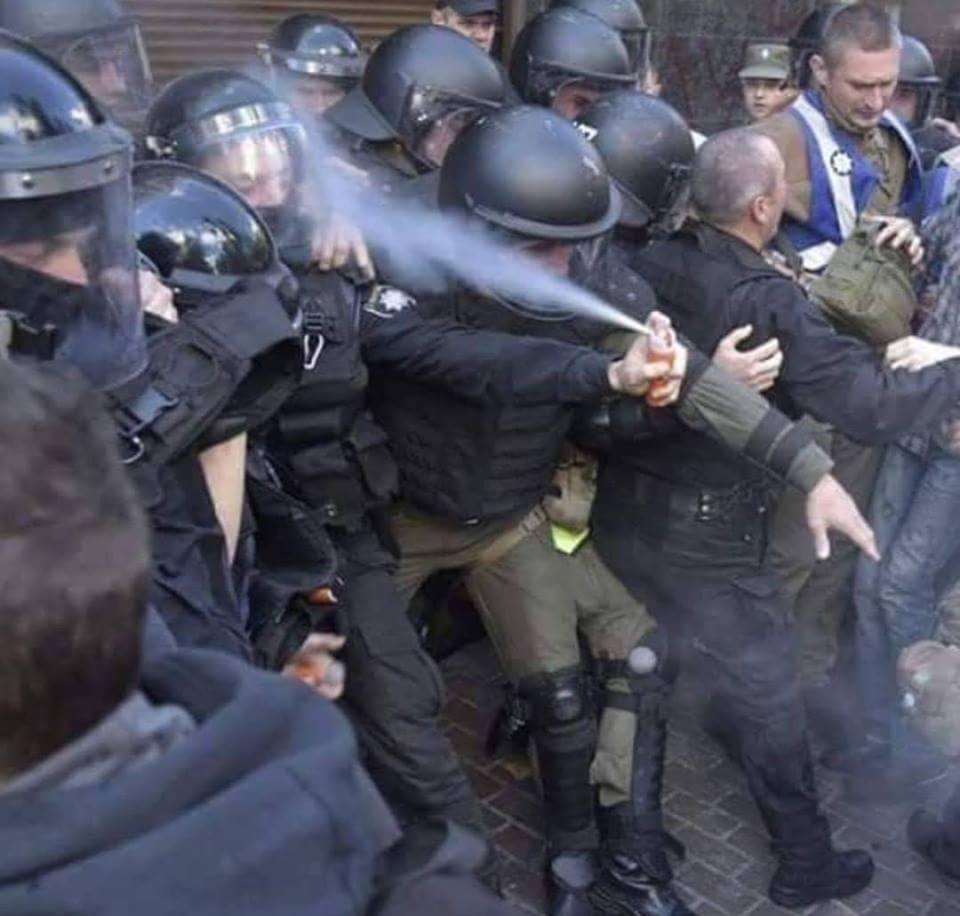 Cop Pepper Spray Themselves Blank Meme Template