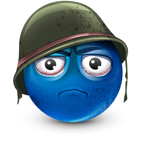 High Quality Thousand-yard stare blue emoji Blank Meme Template