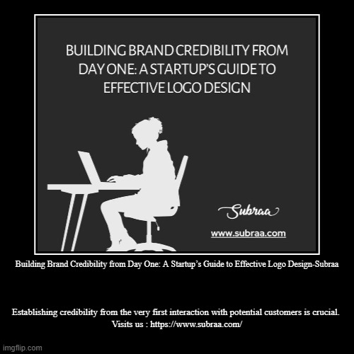 Building Brand Credibility from Day One: A Startup’s Guide to Effective Logo Design-Subraa | Establishing credibility from the very first in | image tagged in funny,demotivationals | made w/ Imgflip demotivational maker