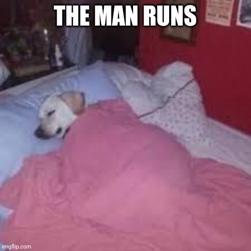 The Man | THE MAN RUNS | image tagged in a mimir | made w/ Imgflip meme maker