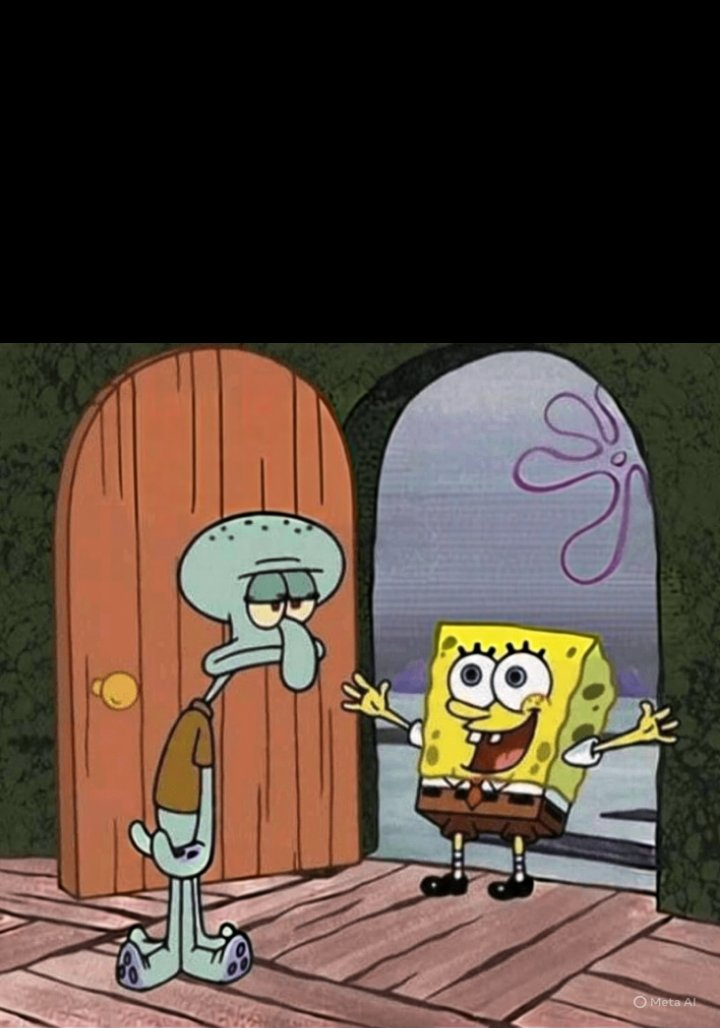 Squidward & SpongeBob Blank Meme Template