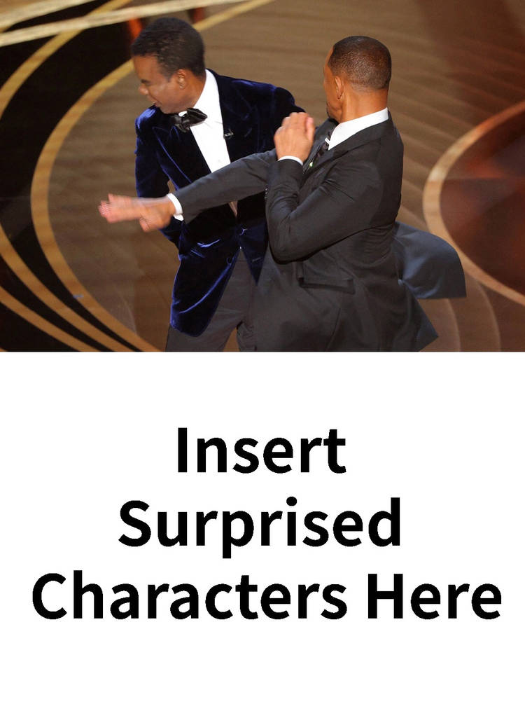 Who Reacts to Will Smith Slapping Chris Rock? Blank Meme Template