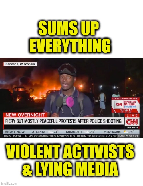 Mostly peaceful protest | SUMS UP 
EVERYTHING; VIOLENT ACTIVISTS
& LYING MEDIA | image tagged in leftists | made w/ Imgflip meme maker