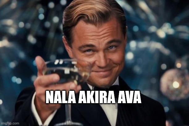 Leonardo Dicaprio Cheers Meme | NALA AKIRA AVA | image tagged in memes,leonardo dicaprio cheers | made w/ Imgflip meme maker