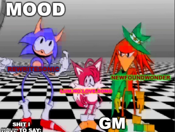 new annoucement shared temp | GM | image tagged in new annoucement shared temp | made w/ Imgflip meme maker