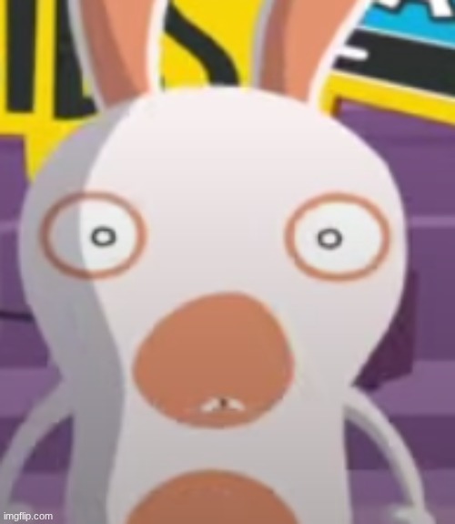 Blinded Rabbid | image tagged in blinded rabbid | made w/ Imgflip meme maker