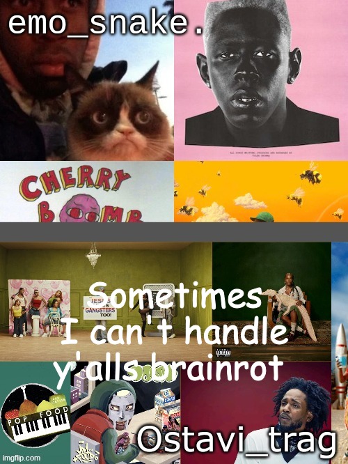 ES/OT ANNOUNCEMENT TEMPLATE | Sometimes I can't handle y'alls brainrot | image tagged in es/ot announcement template | made w/ Imgflip meme maker