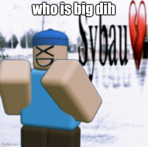 sybau (taunt ver) | who is big dih | image tagged in sybau taunt ver | made w/ Imgflip meme maker