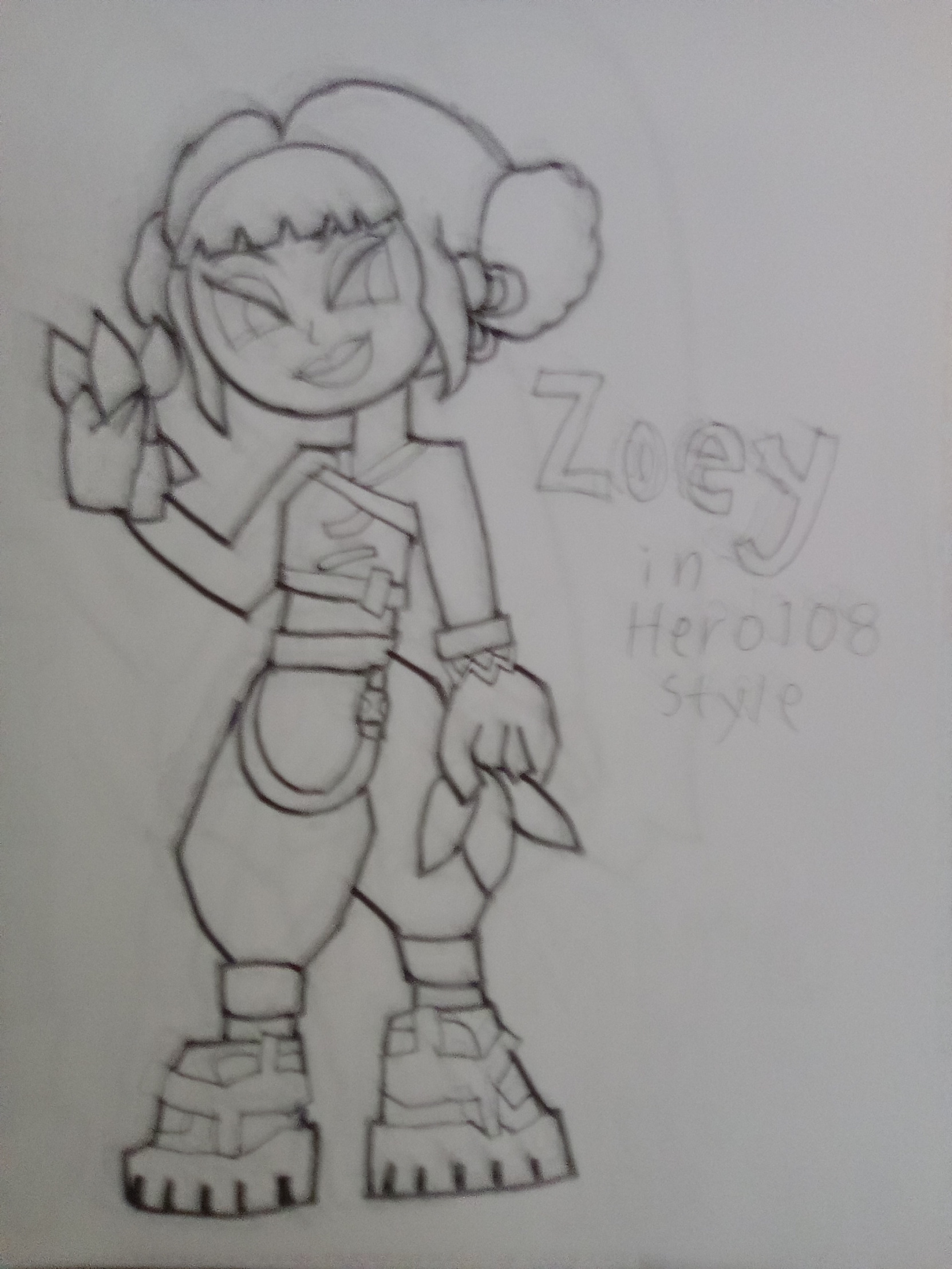 Zoey (KPDH) in Hero 108 Style Blank Meme Template