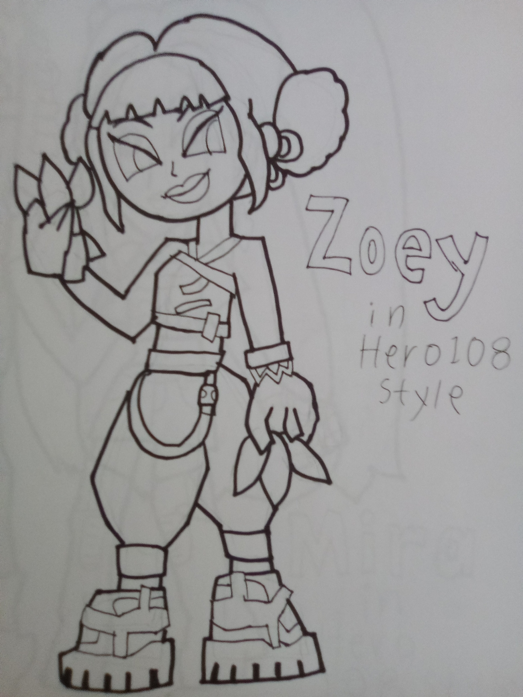 Zoey (KPDH) in Hero 108 Style Blank Meme Template