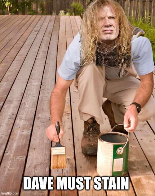 Dave Must Stain | DAVE MUST STAIN | image tagged in dave mustaine,megadeth | made w/ Imgflip meme maker