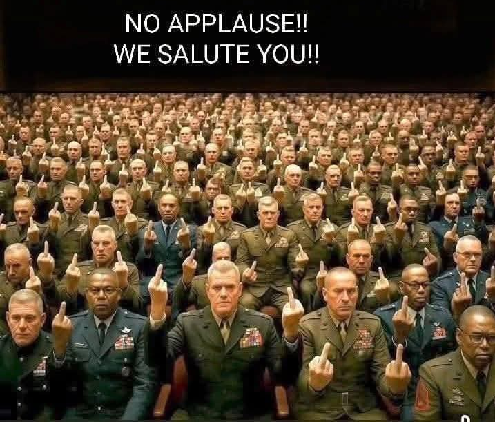 No Applause We salute you - Trump's Generals and Admirals Blank Meme Template