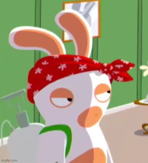 Weedkiller Warby the Rabbid | image tagged in weedkiller warby the rabbid | made w/ Imgflip meme maker