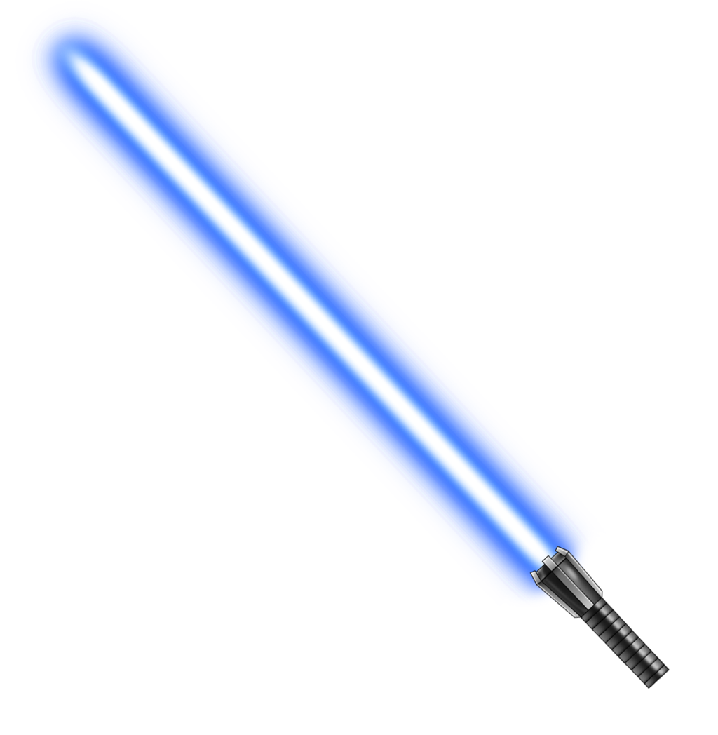 blue lightsaber(transparent background) Blank Meme Template