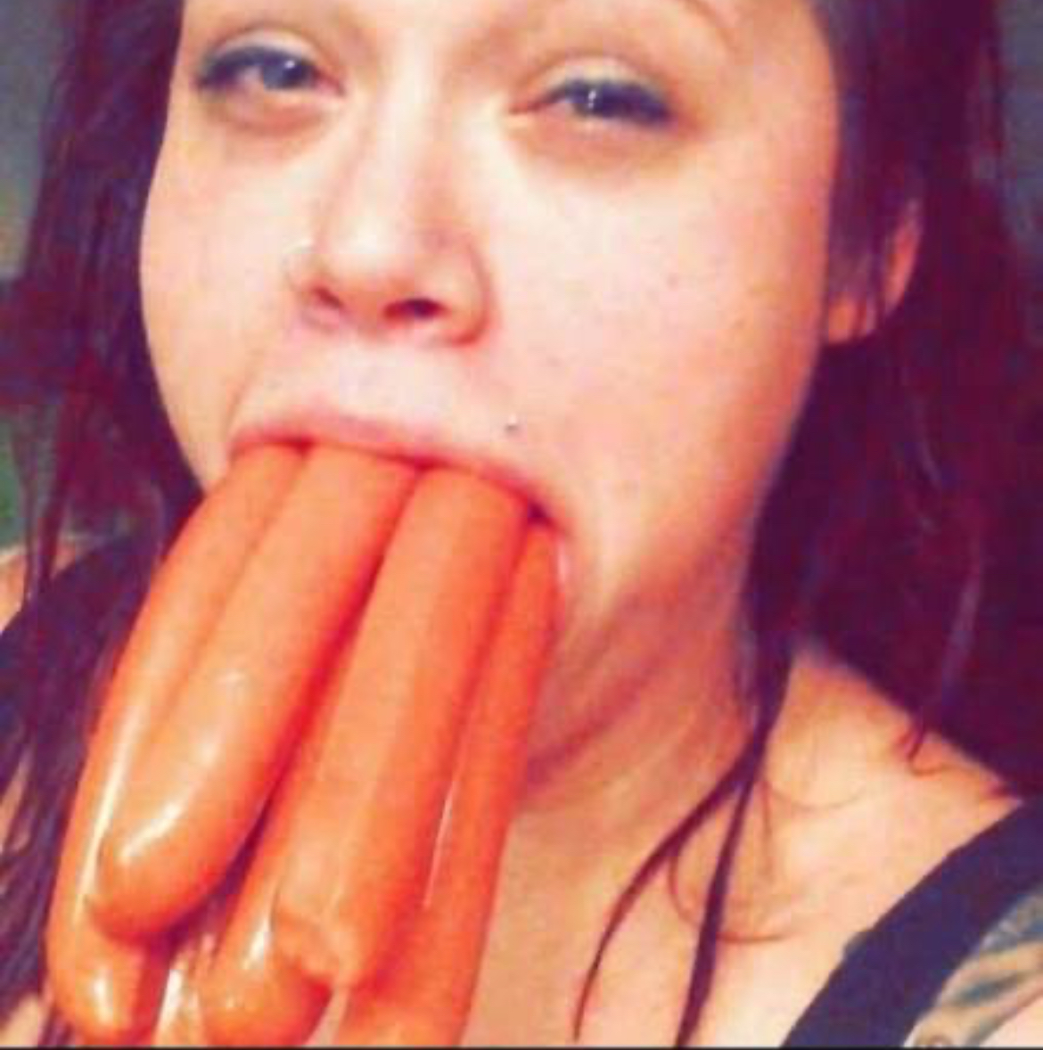 Hotdog girl Blank Meme Template