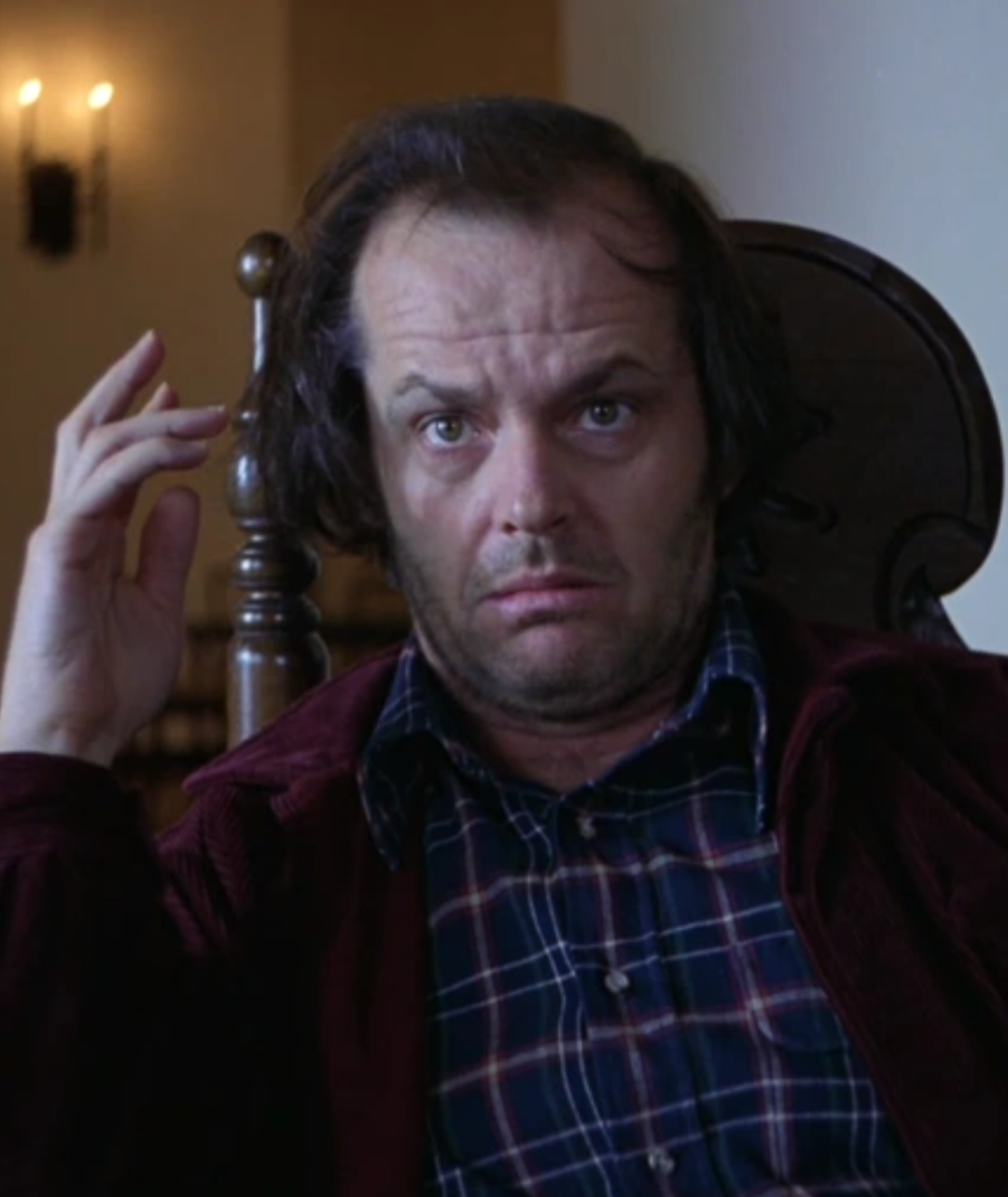 Jack Torrance confused Blank Meme Template