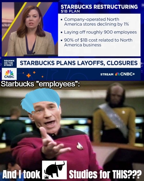 image tagged in funny,startrek,news,woke,starbucks | made w/ Imgflip meme maker
