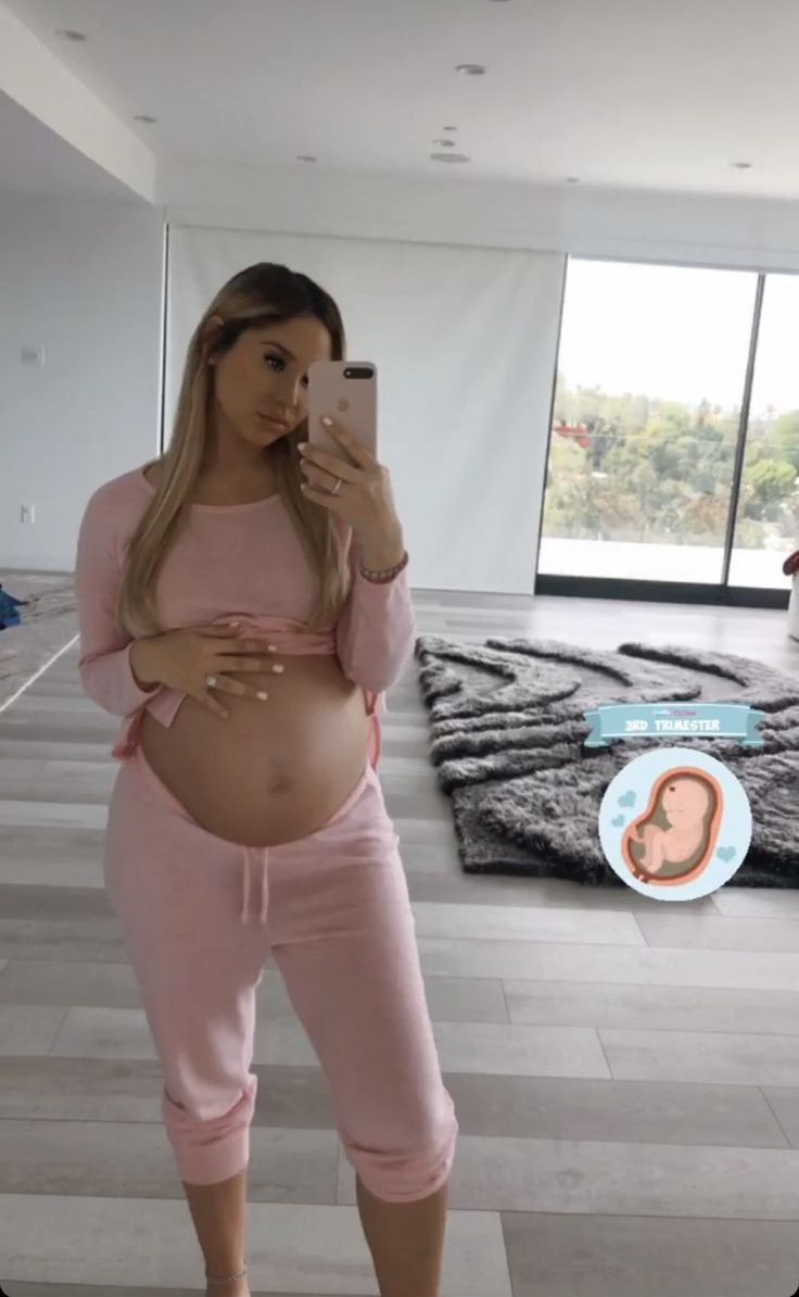 pregnant woman in pink Blank Meme Template